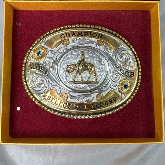Gist Silversmiths NJQHA Champion Select All Around Belt Buckle 2008 NIB - Picture 12 of 12